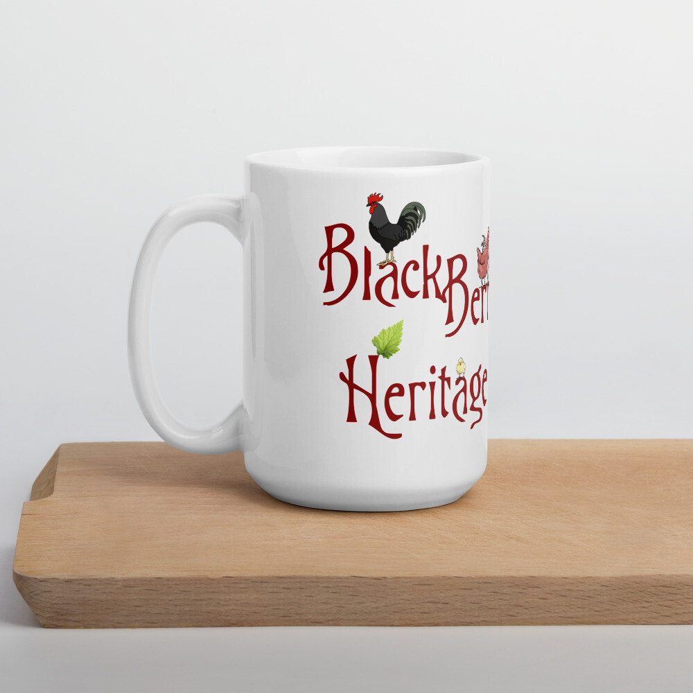 BlackBerry Ridge Heritage Homestead Merch White glossy mug