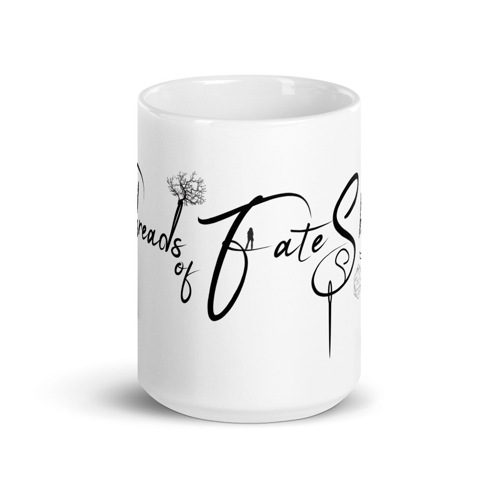 Threads of Fate Skuld D20 White glossy mug