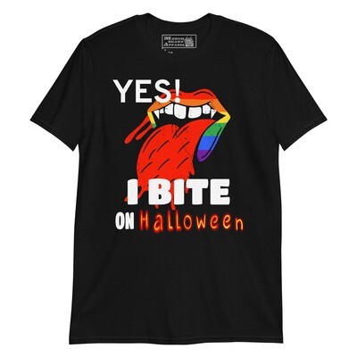  Yes I Bite On Halloween Pride Short-Sleeve Unisex T-Shirt