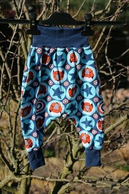 Pumphose 74/80 - Fuchs Sterne blau orange Tiere Waldtiere Pumphose 74/80 - Fuchs Sterne blau orange Tiere Waldtiere