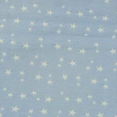 Jacquard Bündchen - Sterne blau weiß Jacquard Bündchen - Sterne blau weiß