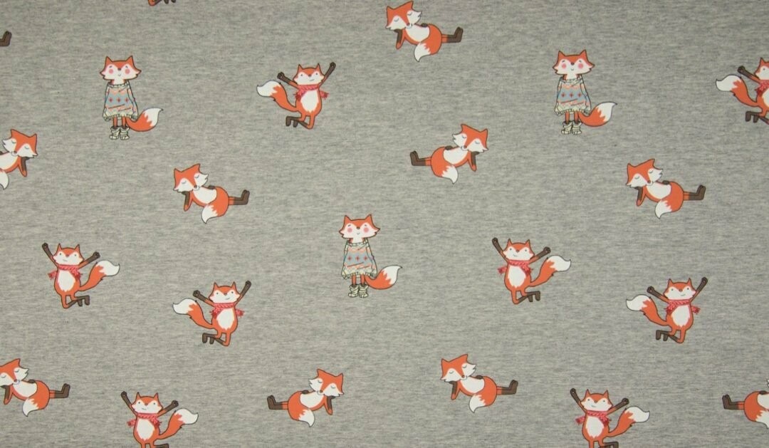 French Terry - Fuchs grau meliert