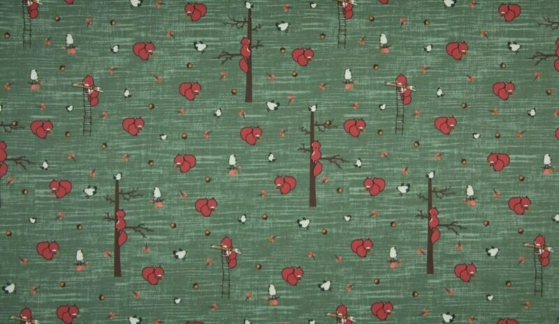 Jersey - Eichhörnchen Herbst Laub Dusty Green Jersey - Eichhörnchen Herbst Laub Dusty Green