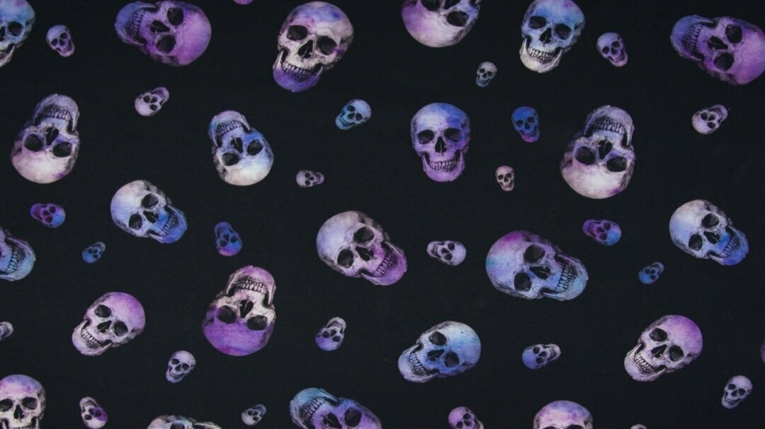 Jersey Digital - Skulls Totenkopf Lila schwarz blau