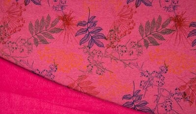 Alpenfleece - Blätter Pink Alpenfleece - Blätter Pink