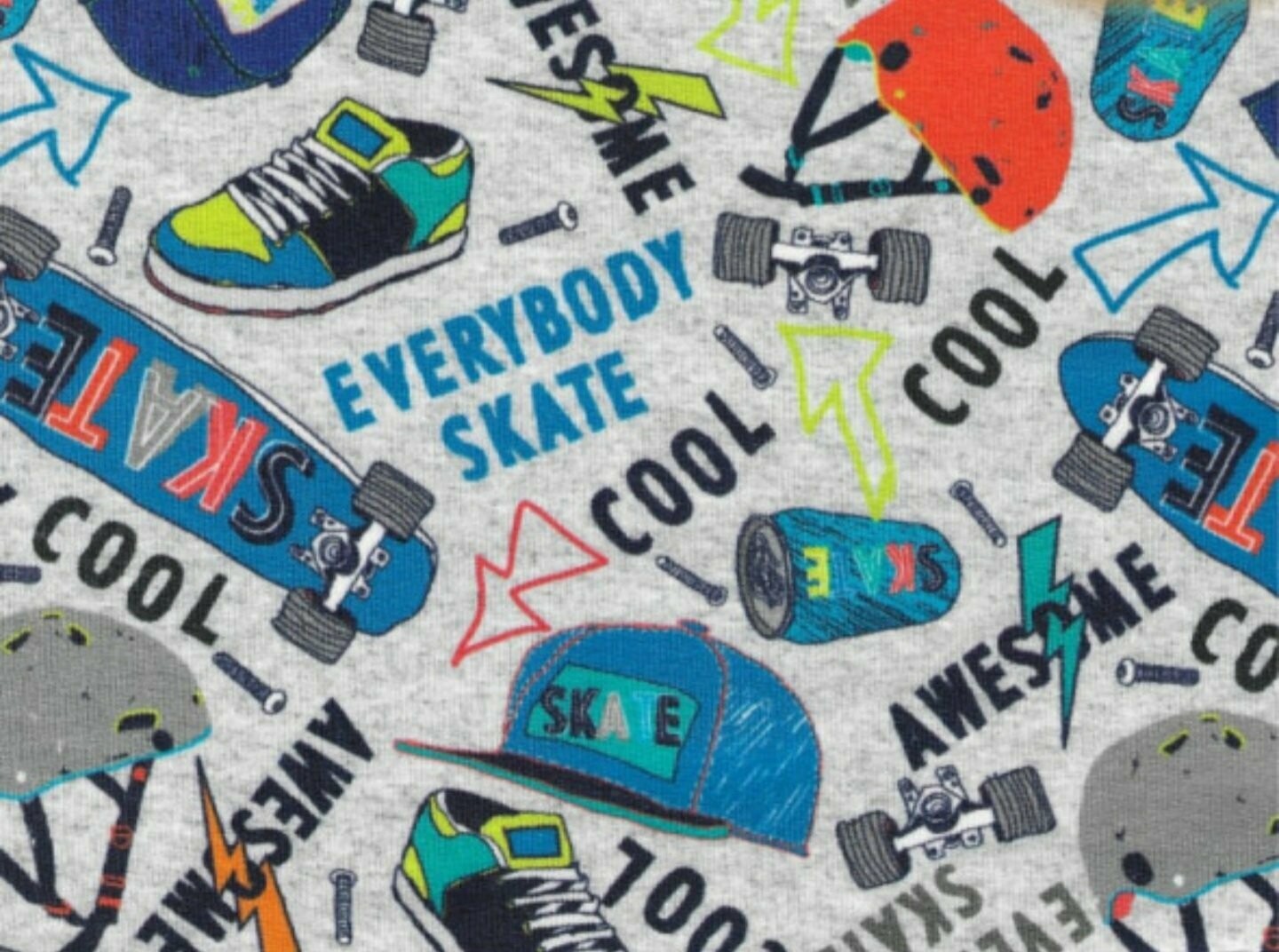 French Terry 1,15m x VB - Skaterboy Skateboard Helm Basecap Sneaker Cool