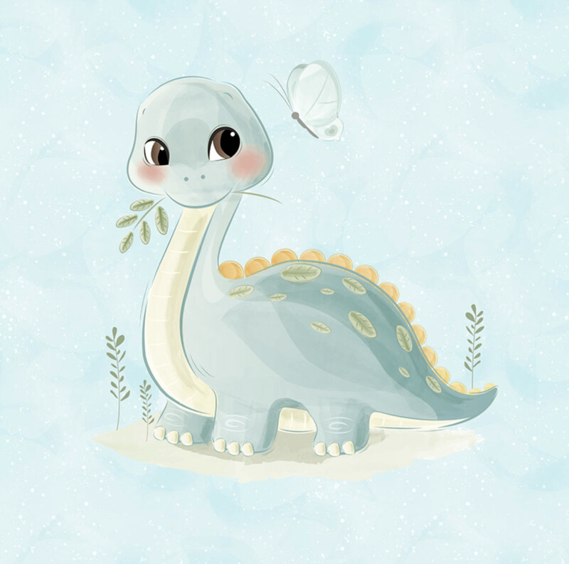 French Terry Panel - Dinosaurier