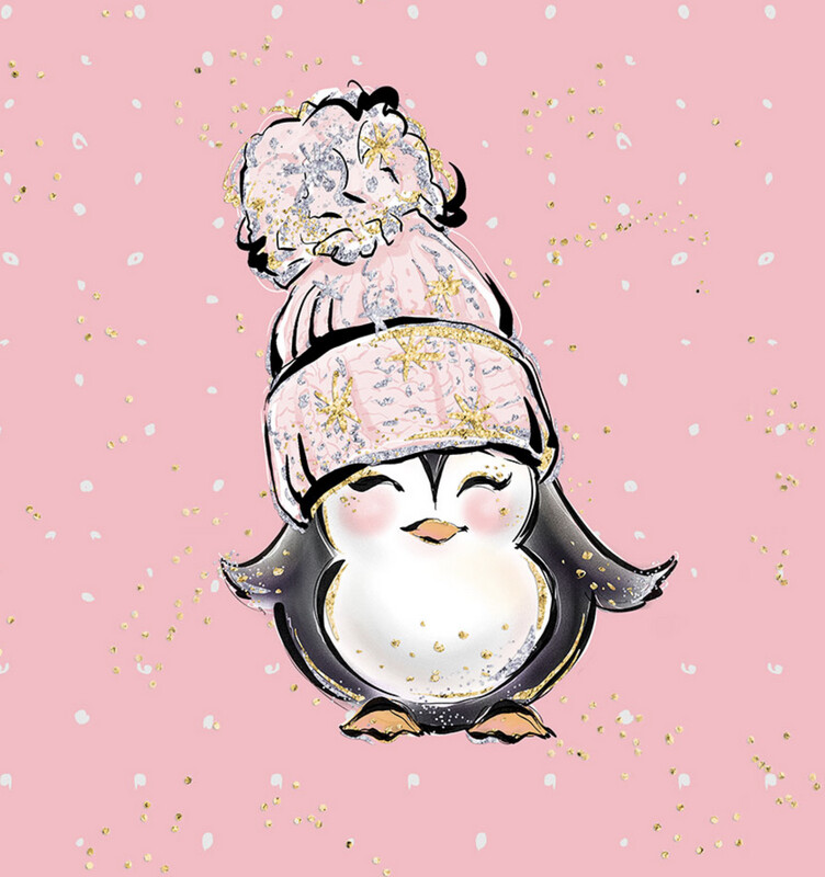 French Terry Panel - Pinguin WInter French Terry Panel - Pinguin WInter