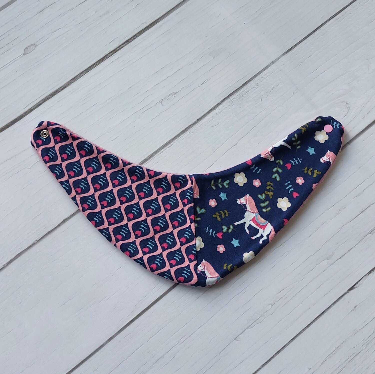Halstuch - Pony Pferd Rosa Navy