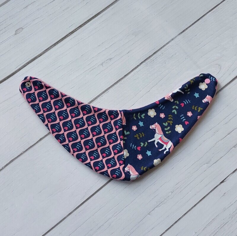 Halstuch - Pony Pferd Rosa Navy