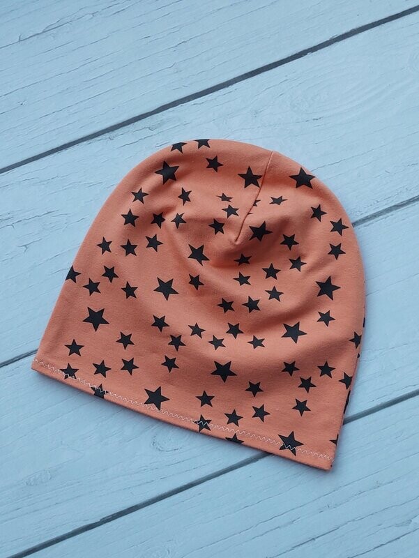 Leichte Beanie KU 46/48 - Sterne Orange Leichte Beanie KU 46/48 - Sterne Orange