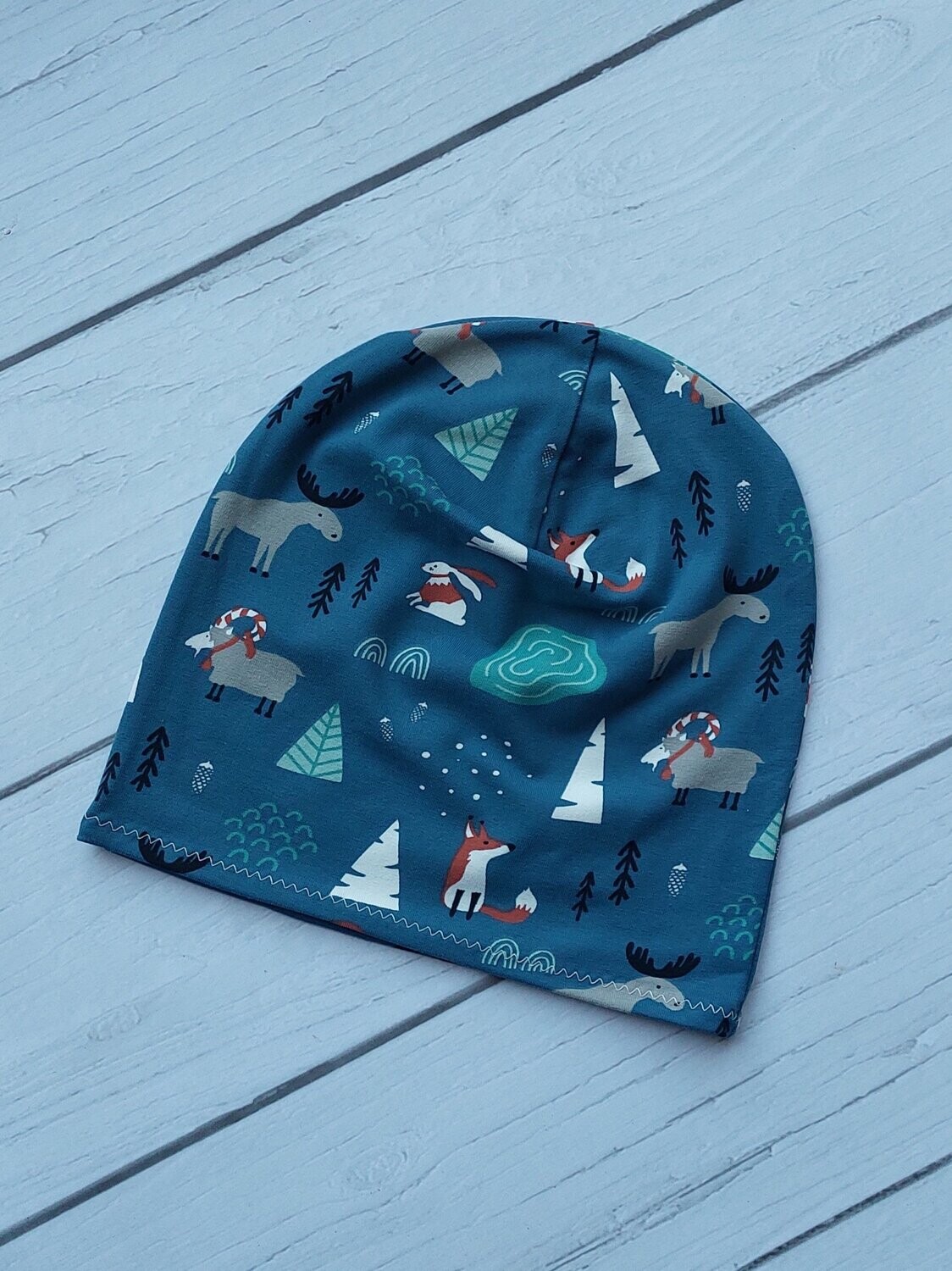 Leichte Beanie KU 46/48 - Waldtiere