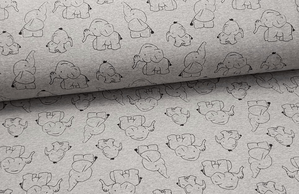 Alpenfleece  - Elefant Melange Grau