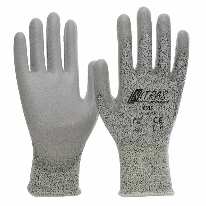 NITRAS D.-Handschuhe, PU, grau-grau. VE = 10 Stück NITRAS D.-Handschuhe, PU, grau-grau. VE = 10 Stück