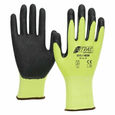NITRAS  NEON , Polyester-Nitril neongelb - 12 Stück