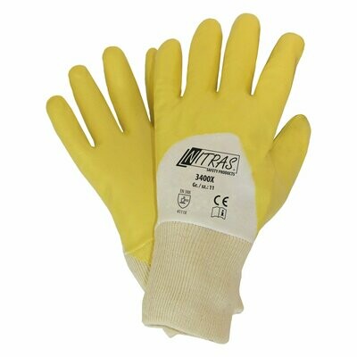 NITRAS PREMIUM Handschuhe - gelb - Nitrilhandschuh - 12 Stück
