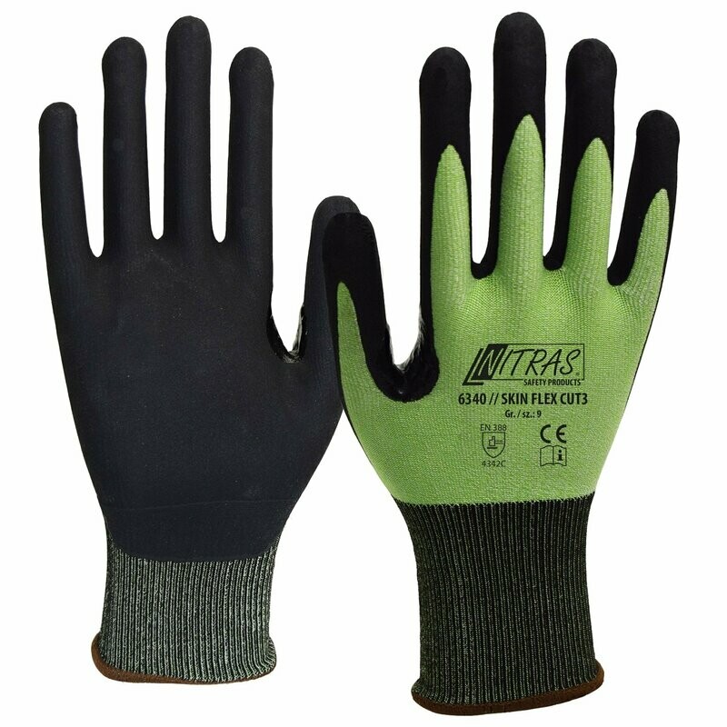 NITRAS Skin-Flex Cut 3 , Strickhandschuh, VE = 10 Stück NITRAS Skin-Flex Cut 3 , Strickhandschuh, VE = 10 Stück