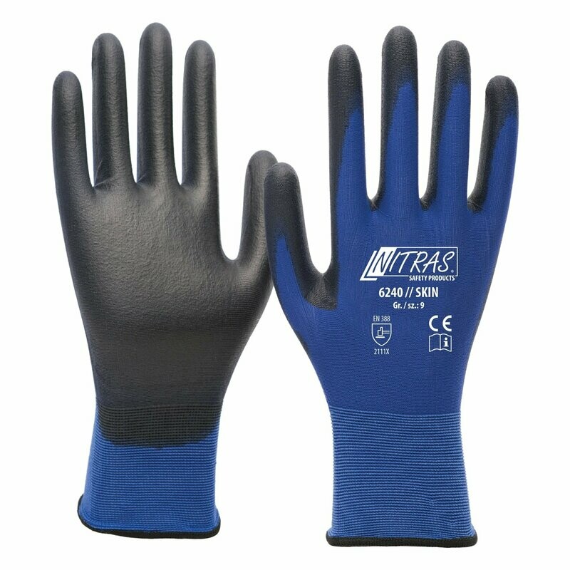 NITRAS Skin , Nylon PU, blau/schw, ULTRA dünn, VE = 12 Stück NITRAS Skin , Nylon PU, blau/schw, ULTRA dünn, VE = 12 Stück