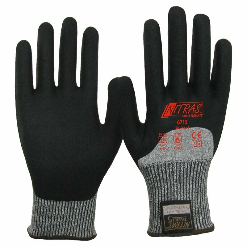 NITRAS TAEKI5, 3/4 Nitril, grau-schwarz - 10 Stück NITRAS TAEKI5, 3/4 Nitril, grau-schwarz - 10 Stück