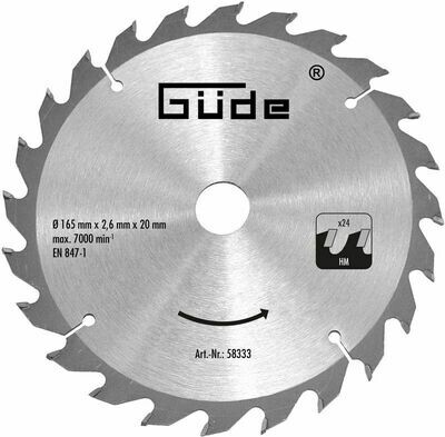 Güde SÄGEBLATT 165x20 24Z HM