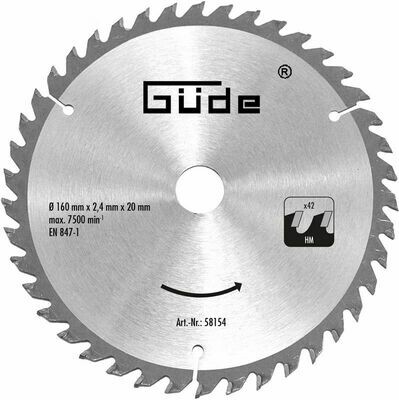 Güde SÄGEBLATT 160x2,4x20 42Z HM