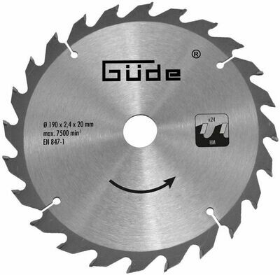 Güde SÄGEBLATT 190x2,4x20 24Z HM