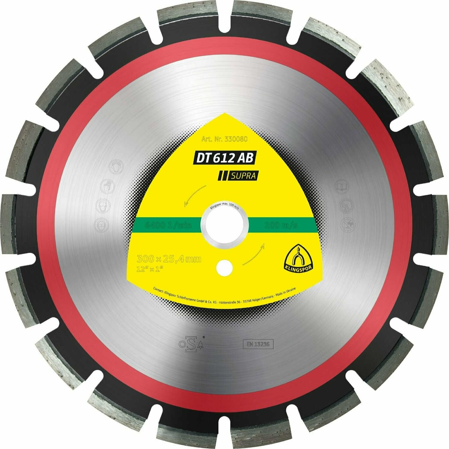 Klingspor DT 612 AB Supra Diamantgroßtrennscheiben für Asphalt, Beton