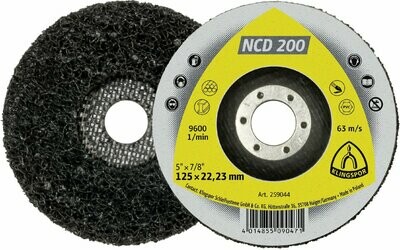 Klingspor NCD 200 Reinigungsscheibe für Metall Universal, Farbe, Lack, Spachtel, Kunststoff | 5 Stück