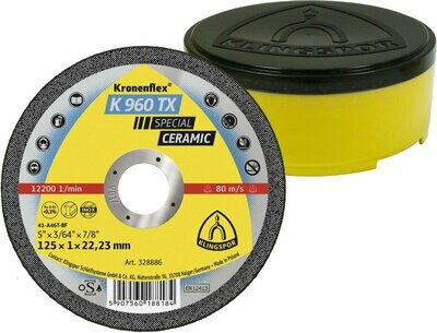 Klingspor K 960 TX Special Kronenflex® Trennscheiben für Stahl, Edelstahl, Hochlegierte Stähle, Kohlenstoffstahl, Titan | 25 Stück