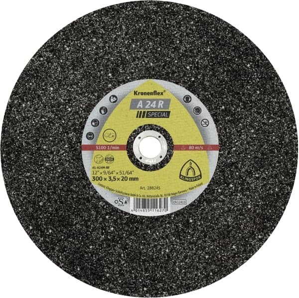 Klingspor A 24 R Special Kronenflex® Großtrennscheiben für Stahl | jeweils 10 Stück Klingspor A 24 R Special Kronenflex® Großtrennscheiben für Stahl | jeweils 10 Stück