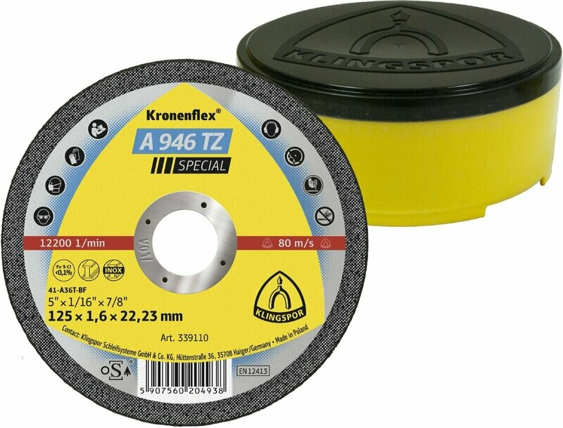 Klingspor A 946 TZ Special Kronenflex® Trennscheiben für Stahl, Edelstahl | jeweils 25 Stück Klingspor A 946 TZ Special Kronenflex® Trennscheiben für Stahl, Edelstahl | jeweils 25 Stück