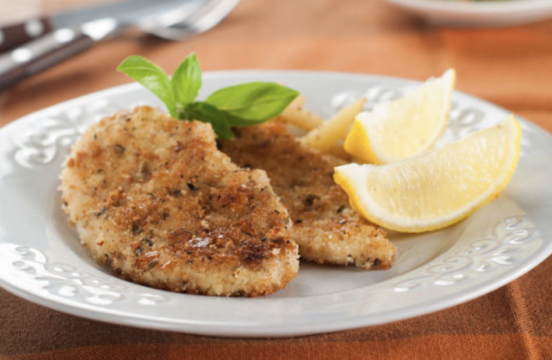 Escalope panée de poulet pour 4 personnes