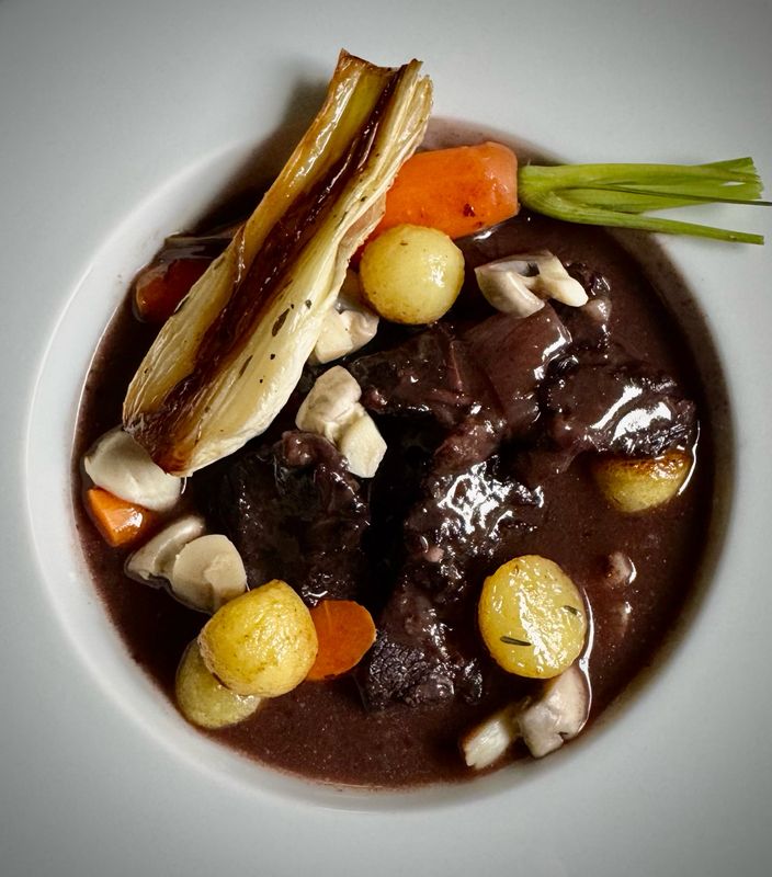 Boeuf bourguignon et riz blanc pour 6 personnes