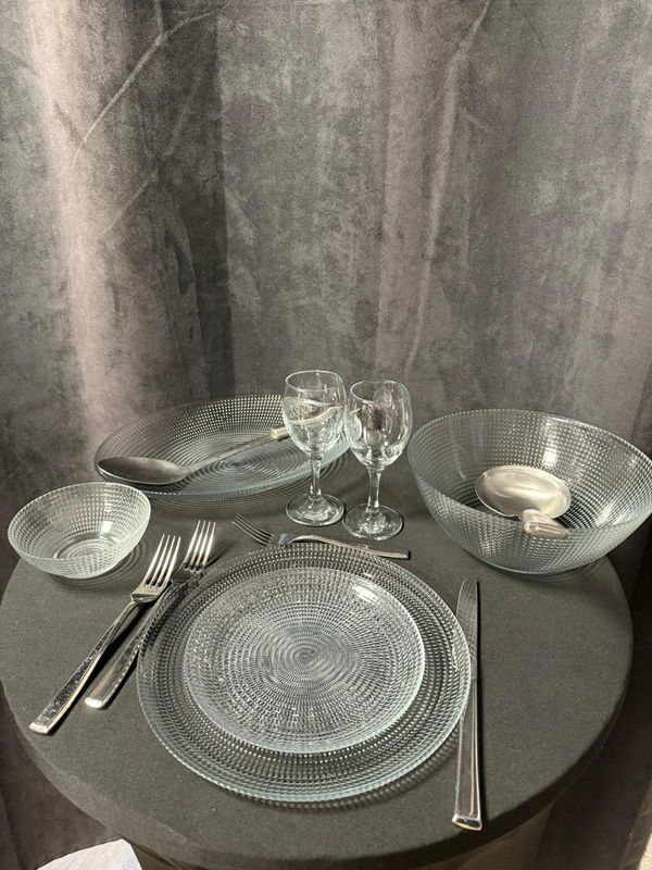 Kit vaisselle en verre pour Shabbat - 100 pers