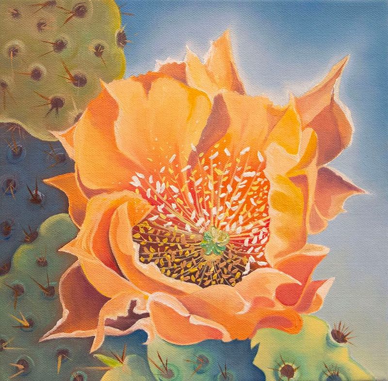 Peachy Oil Painting
