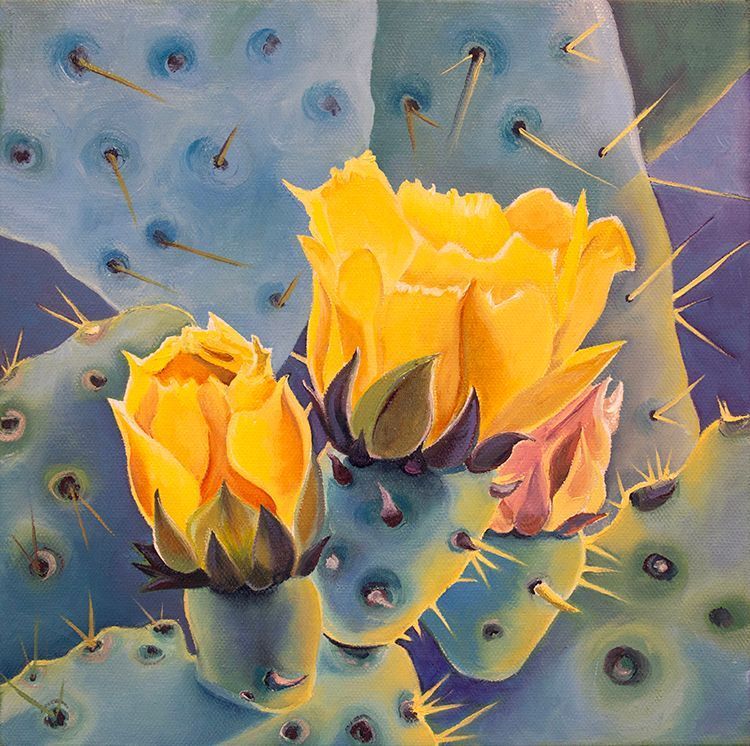 "Golden Green" Oil Painting