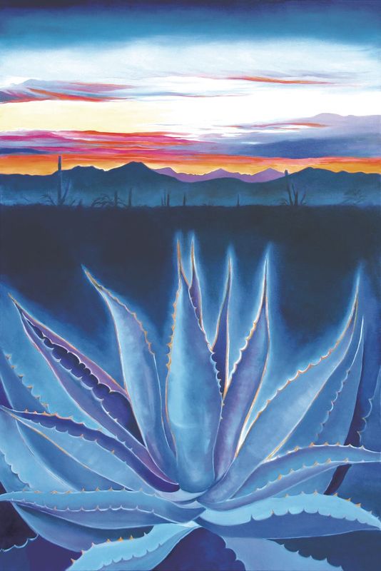 Tequila Sunset Oil Painting