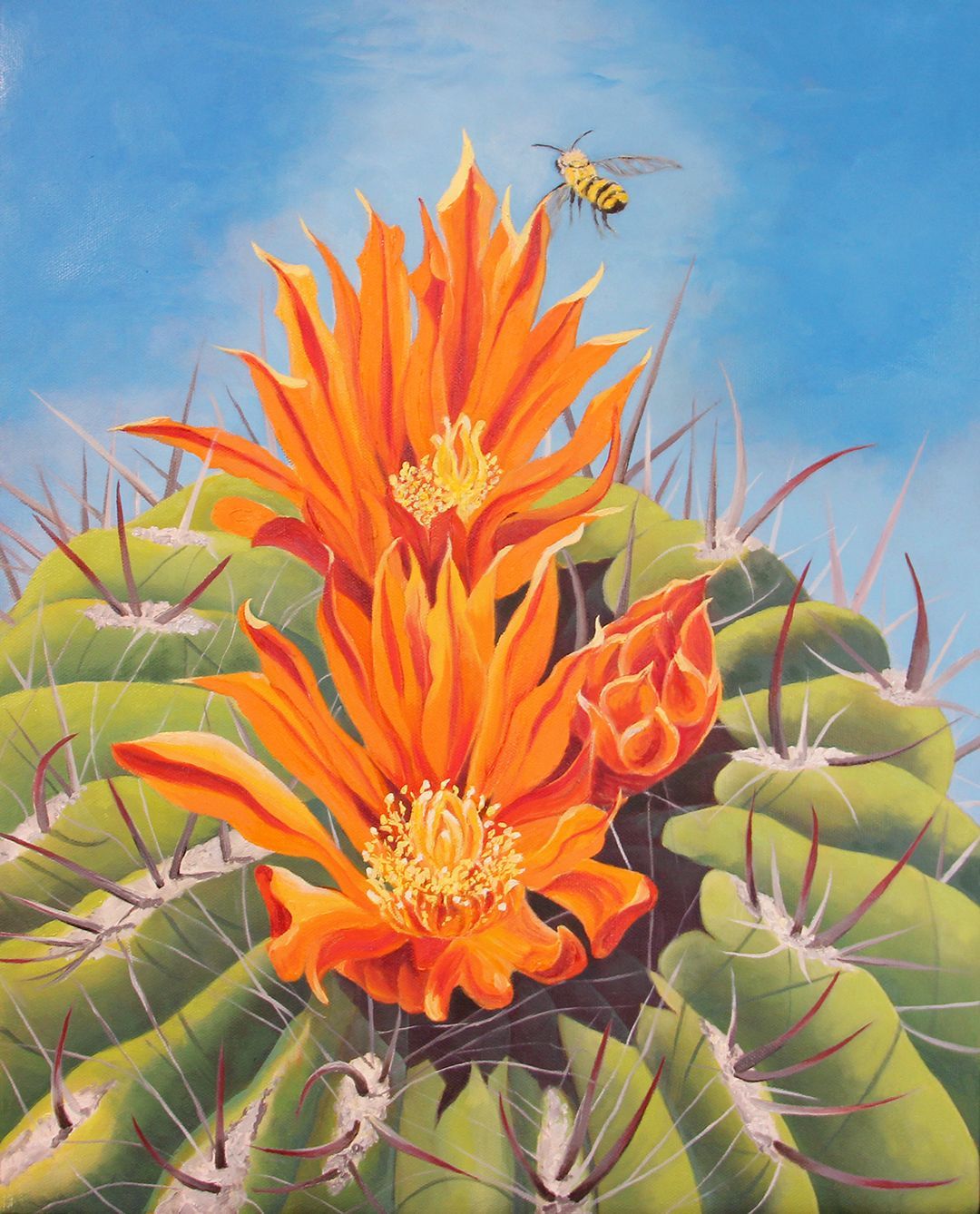 "Bee Happy" Oil Painting
