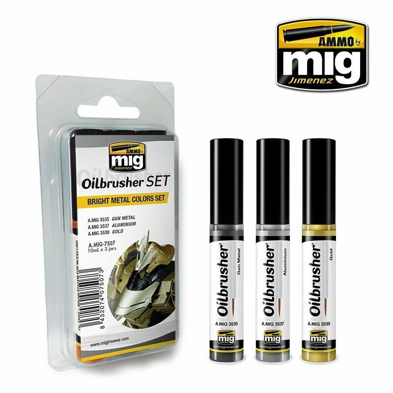 Oilbrusher Set - Bright Metal Colours
