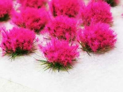 Fuzzy Tufts - Neon Pink 4mm