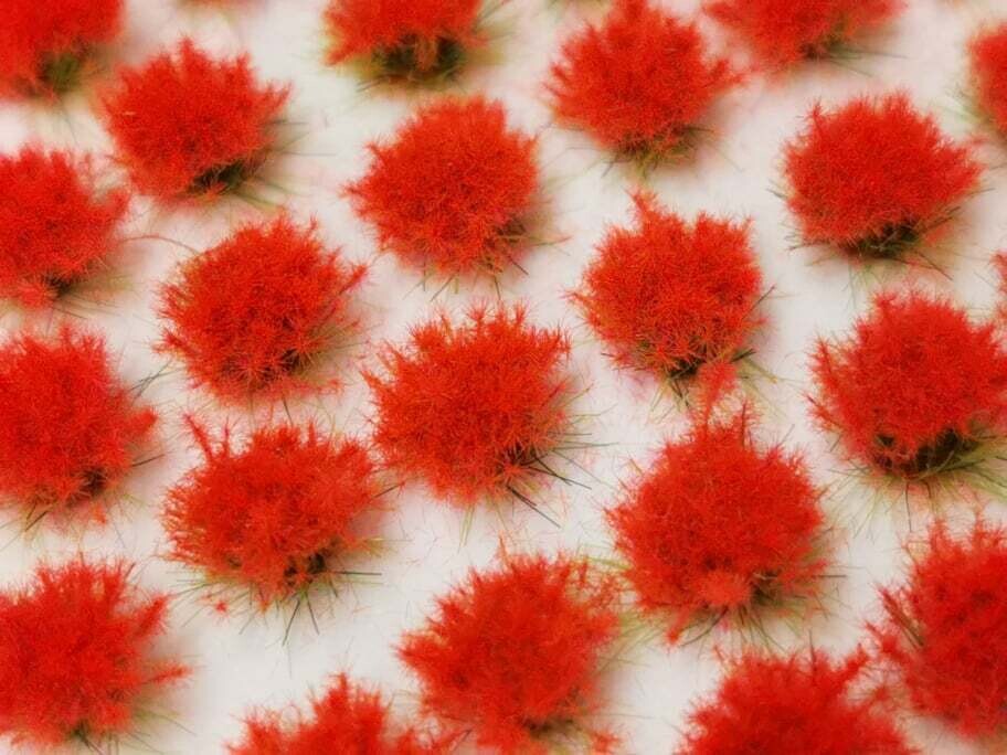 Fuzzy Tufts - Neon Red 4mm