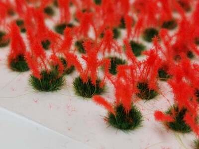 Fuzzy Tufts - Neon Red 10mm