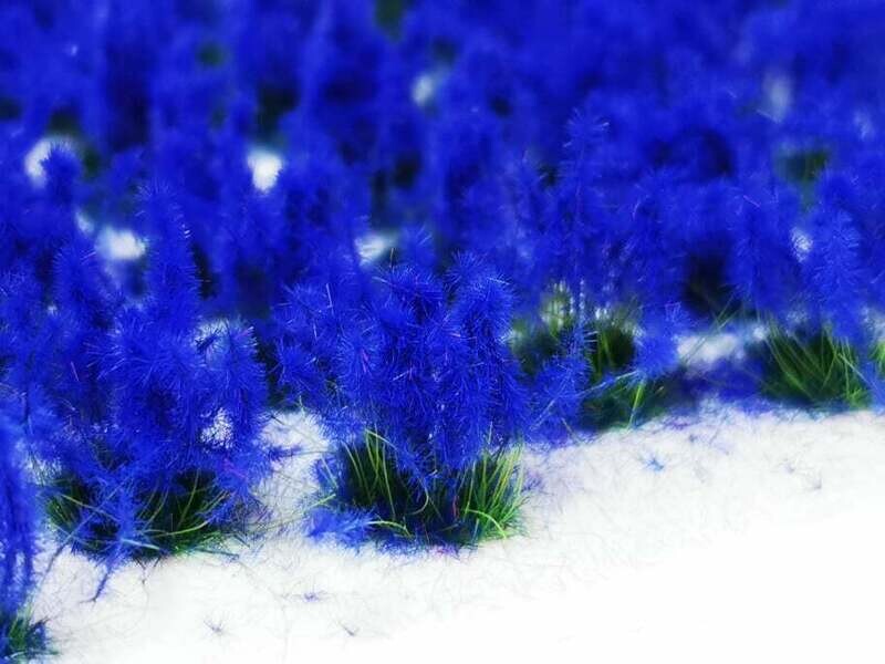 Fuzzy Tufts - Neon Blue 10mm