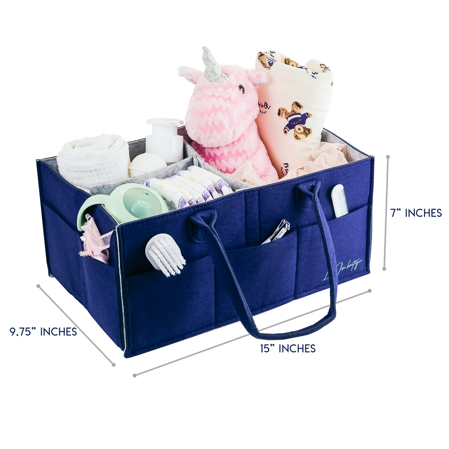 Large Portable Diaper Caddy Organizer with Bonus- Diaper Changing pad.