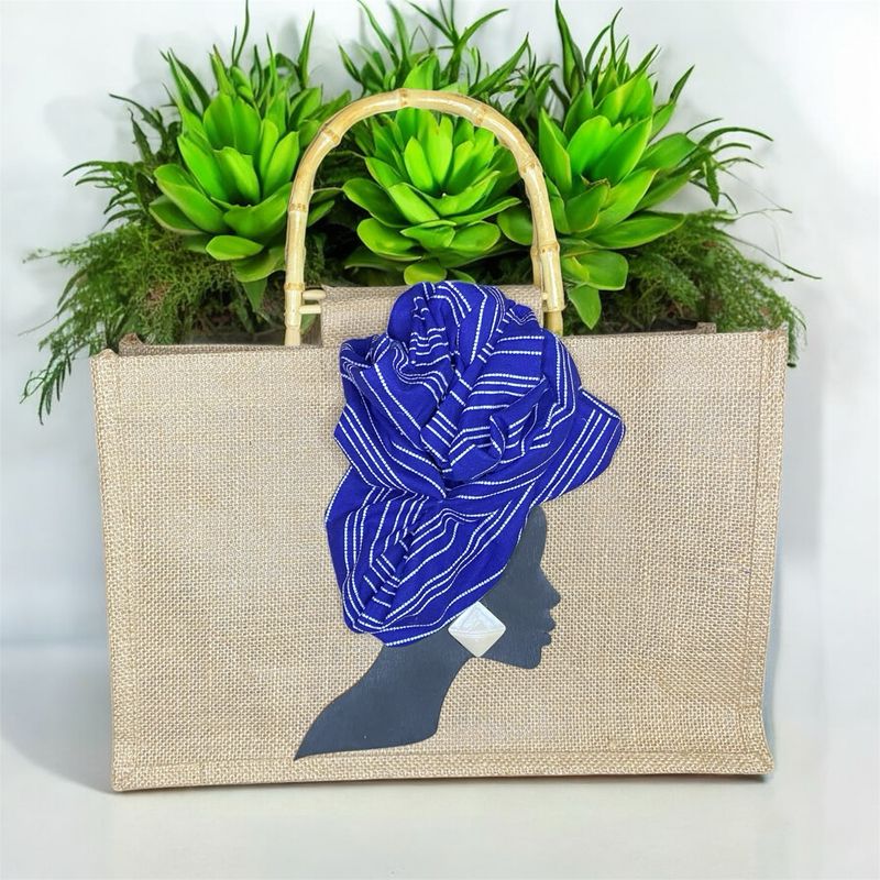 3D Art Tote Bags with Bamboo Handle.
