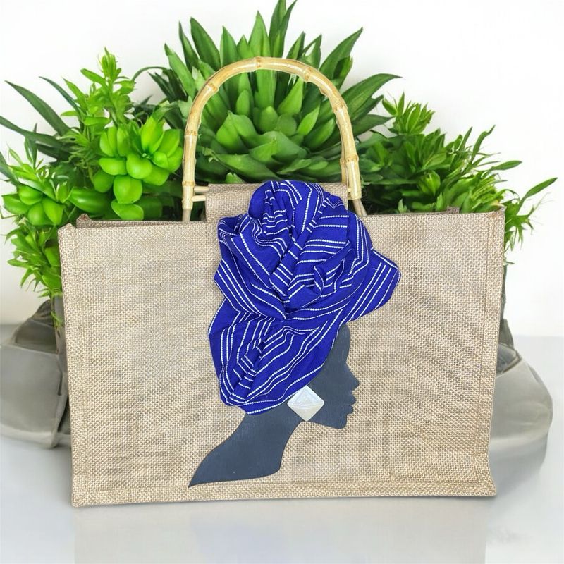3D Art Tote Bags with Bamboo Handle.