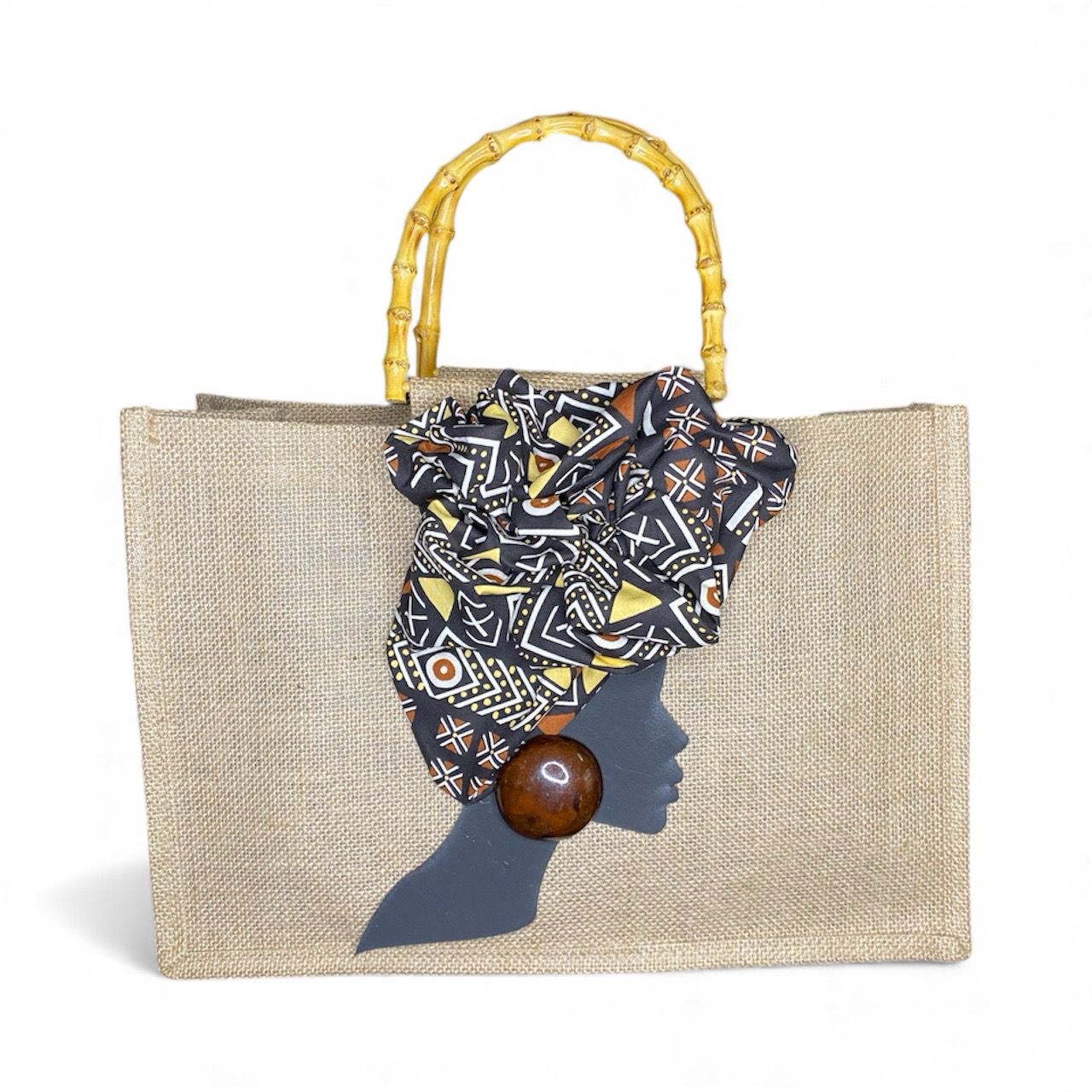 3D Art Tote Bags with Bamboo Handle.