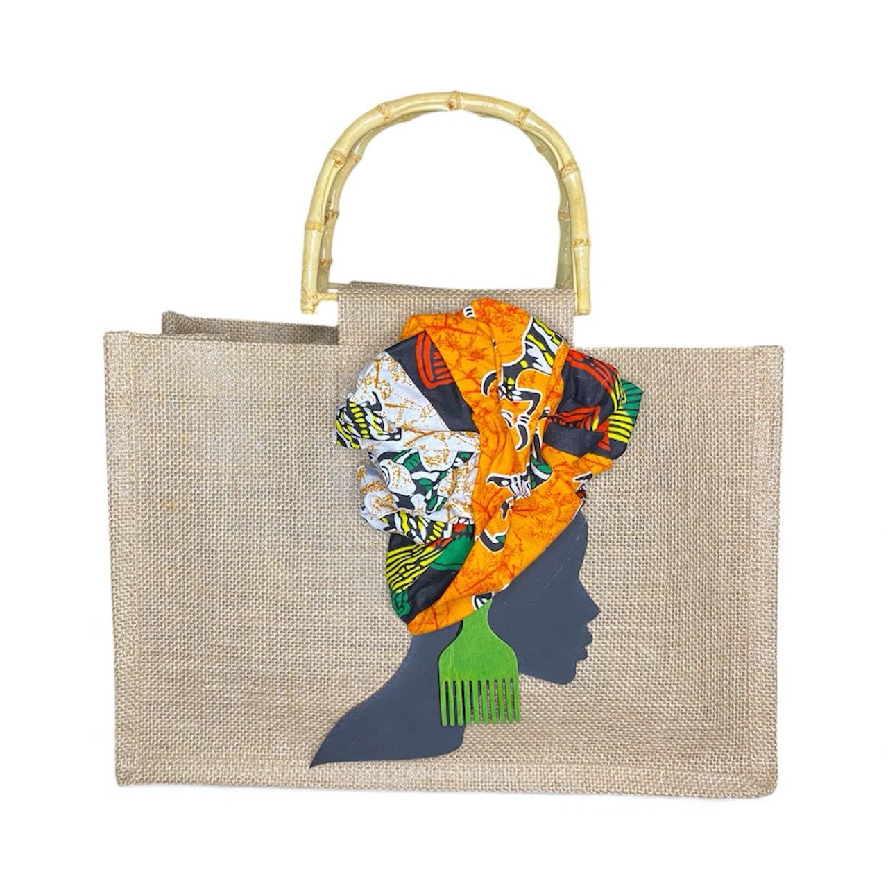 3D Art Tote Bags with Bamboo Handle.