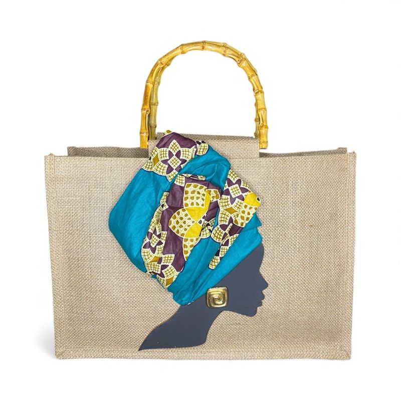 3D Art Tote Bags with Bamboo Handle.