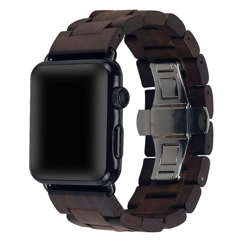 NWS Wooden iWatch Ebony Strap Band 40mm/44mm